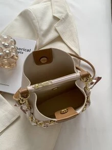 Sac seau à blocs de couleurs mini à chaîne - Multicolore - Voir 7