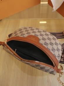 女士們簡約風素色運動休閒街騎術大容量多功能胸包