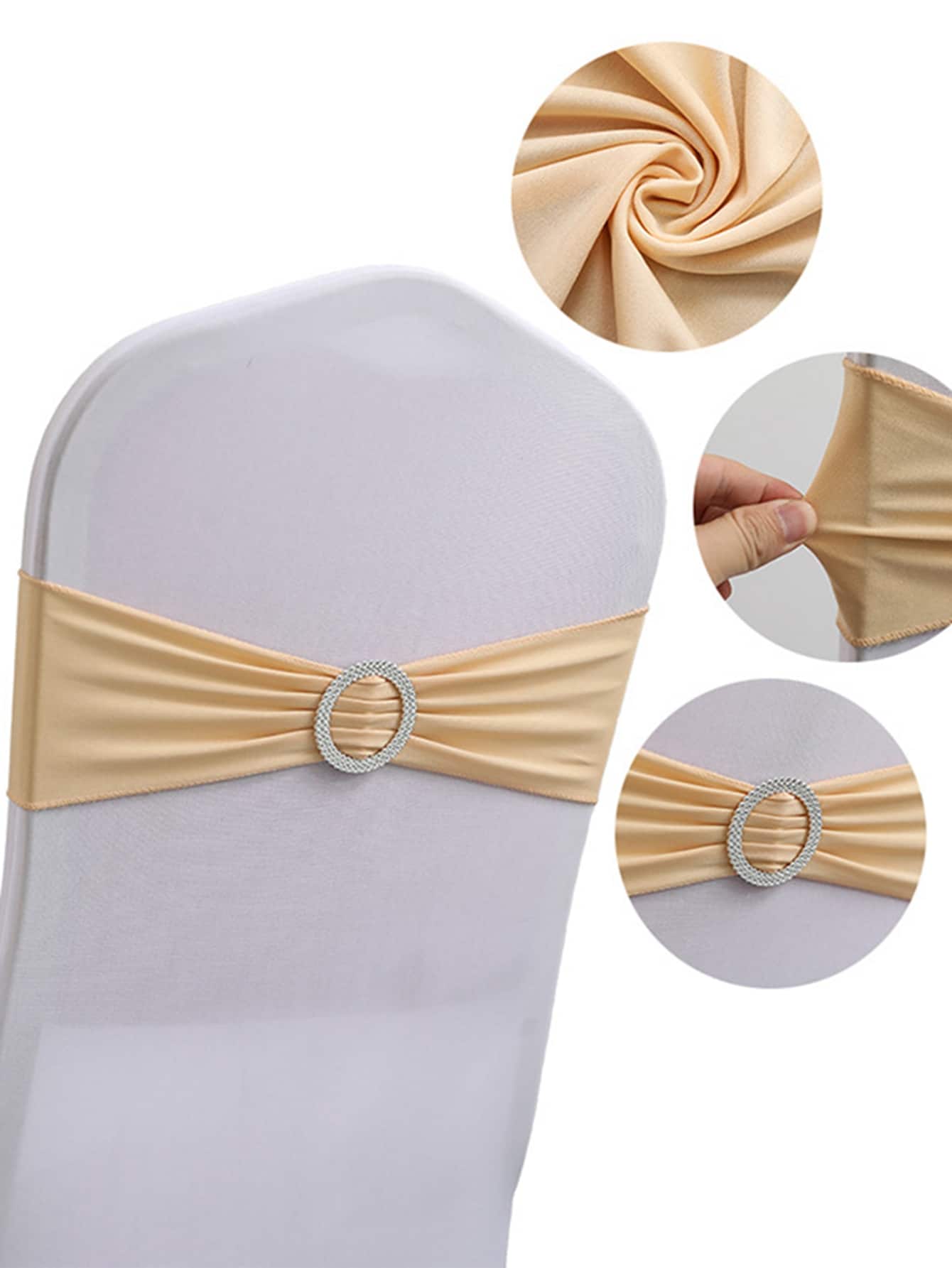 1 Đồng Màu Tất, Polyester Hiện Đại Kim Cương Giả Trang Trí Ghế Lưng Cho Gia Đình, Đảng - Rượu sâm banh - Xem 1