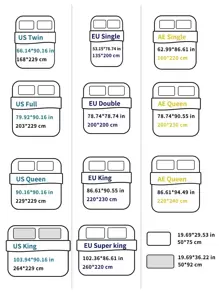 3pcs Bedding Set, Fiber Brushed, Geometric Element, Floral Printed Pattern, 1 Duvet Cover + 2 Pillow Shams - Dark Grey - View 3
