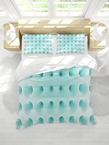 3 piezas/set set fundas de edredón con patrón geométrico (1 funda de edredón, 2 fundas de almohada), set ropa de cama de tela moderna para el hogar - Multicolor - Ver 7