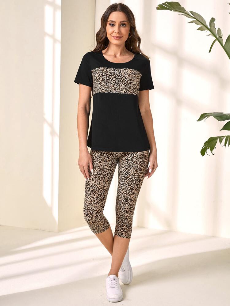 Leopard Print Tee & Leggings