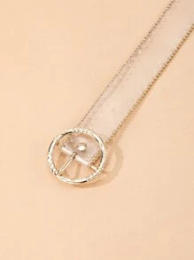 1pc Clear Pvc Belt With Texture & Gold Buckle For Women - Clear - View 4