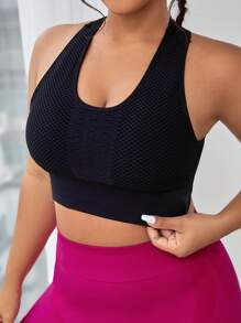 Yoga Basic Sujetador deportivo con abertura de espalda nadadora - Negro - Ver 4