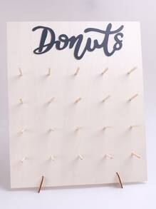 1 件木质甜甜圈收纳架，现代字母图形蛋糕架，适用于派对蛋糕架，蛋糕装饰，纸杯蛋糕架，蛋糕装饰，蛋糕托，婚礼装饰，婚礼派对用品，婚礼装饰，婚礼配件，婚礼蛋糕架 - 黃色 - 查看 9