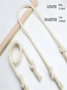 1入組素色窗簾繫帶家用極簡主義滌綸窗簾帶繫帶 - 米色 - 查看 6