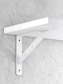 1套不銹鋼擱板支架 - 白色 - 查看 1