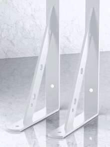 1套不銹鋼擱板支架 - 白色 - 查看 5