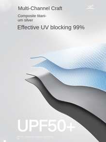 1 ô dù màu trơn, Quạt cầm tay hiện đại dành cho ngoài trời - Bạc - Xem 5