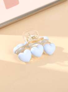 1pc Phụ nữ trái tim trang trí dễ thương kẹp tóc cho trang trí tóc Valentine - Màu xanh lam - Xem 2