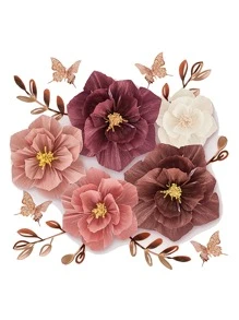 1張紙質牆貼現代家居花卉圖案牆貼 - 彩色 - 查看 1