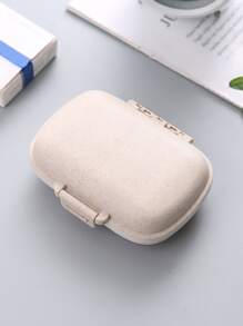 1 pieza Pastillero medicamento almacenamiento portátil para exterior - Caqui - Ver 1