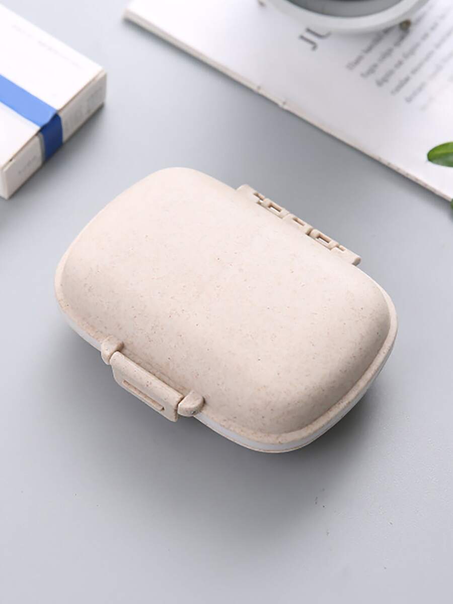 1 pieza Pastillero medicamento almacenamiento portátil para exterior - Caqui - Ver 1