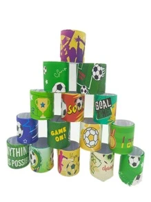 12pcs/set Plastic Slap Bracelet, Modern Soccer Pattern Slap Wristband For Party - Multicolor - View 2