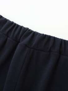 SHEIN 男童皇冠和字母圖案t恤和短褲