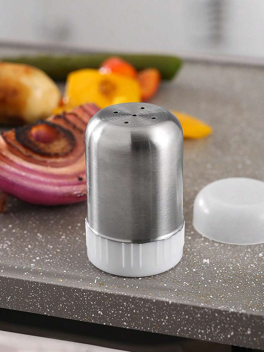 2入組/套不銹鋼調味瓶,經典鹽胡椒挖泥機 - 銀色 - 查看 1
