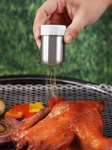 2入組/套不銹鋼調味瓶,經典鹽胡椒挖泥機 - 銀色 - 查看 2