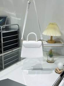 迷你時尚女士流行手提包、單肩包、斜揹包 - 白色 - 查看 2