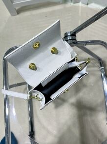 迷你時尚女士流行手提包、單肩包、斜揹包 - 白色 - 查看 3