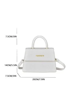 迷你時尚女士流行手提包、單肩包、斜揹包 - 白色 - 查看 5