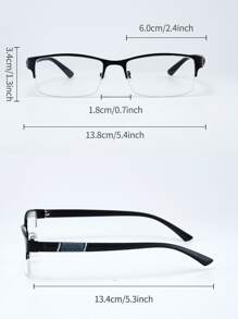 1 cặp kính mắt thông thường bán gọng nam cho cuộc sống hàng ngày - màu đen - Xem 4