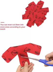 3pcs Pot Pattern Potholder, Modern Non-woven Fabric Potholder For Kitchen - Red - View 5