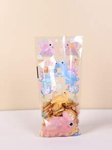 50入組塑料包裝袋卡通恐龍圖案食品包裝袋 - 彩色 - 查看 4