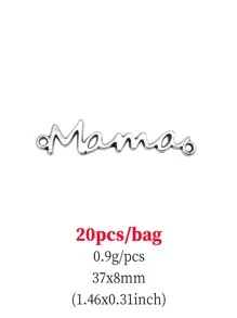 20 sztuk/zestaw moda list ze stopu cynku projekt DIY złącze dla kobiet do tworzenia biżuterii - Ancient Silver - Zobacz 2