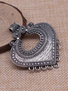 2 Cái/bộ Sáng Tạo Hợp Kim Kẽm Họa Tiết Kim Loại Tự Làm Trang Sức Làm Cổng Kết Nối Nữ Cho Tự Làm Trang Sức Làm - Ancient Silver - Xem 3