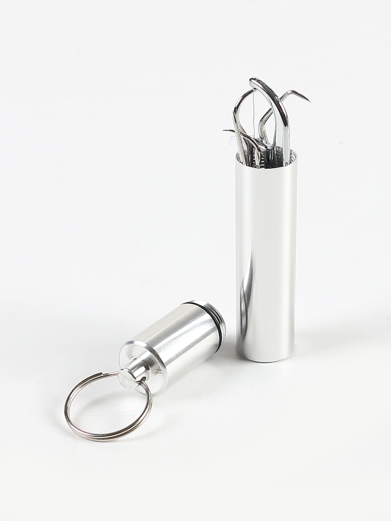 1pc Stainless Steel Toothpick Holder, Modern Portable Toothpick Holder For Home - Silver - View 1