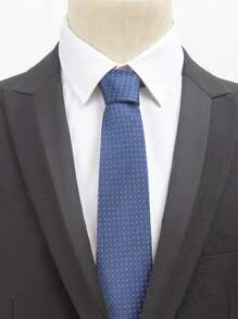 1pc Men Polka Dot Pattern Fashionable Tie For Clothes Decoration Casual Men Necktie - Blue - View 2