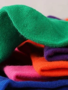 6 pares Calcetines de tripulación unicolor - Multicolor - Ver 4