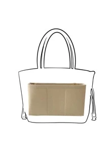 Minimalist Bag Insert Large Capacity - Khaki - View 4