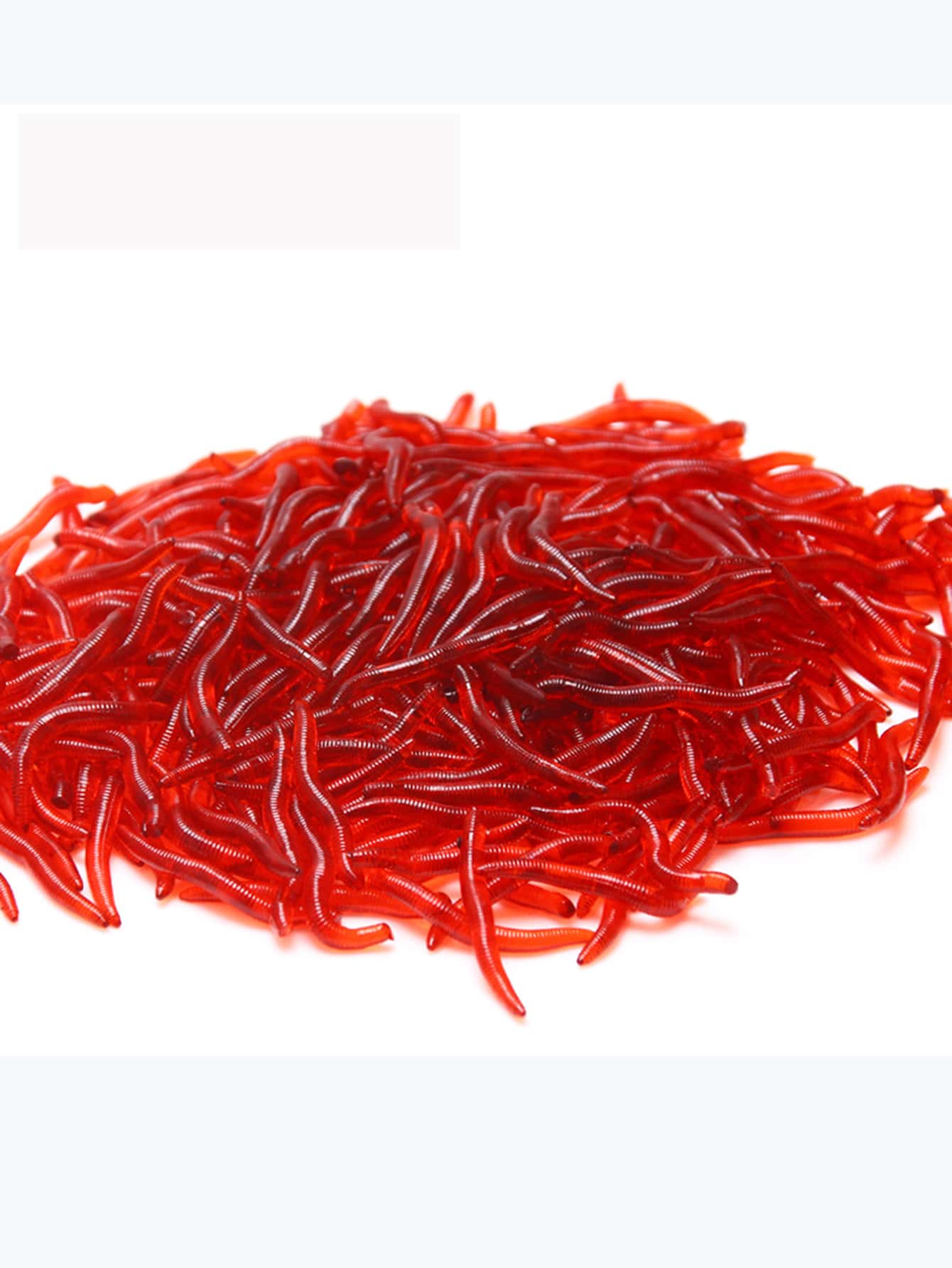 100pcs Earthworm Design Fishing Lure - Red - View 1