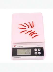 100pcs Earthworm Design Fishing Lure - Red - View 3