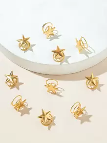 3件套铁合金星形头饰，女士/女童可爱个性化发饰，婚礼发梳新娘配饰