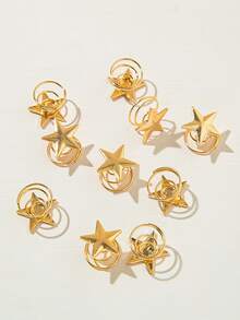 3件套铁合金星形头饰，女士/女童可爱个性化发饰，婚礼发梳新娘配饰