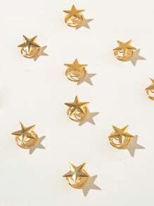 3件套铁合金星形头饰，女士/女童可爱个性化发饰，婚礼发梳新娘配饰