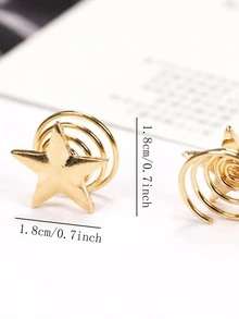 3件套铁合金星形头饰，女士/女童可爱个性化发饰，婚礼发梳新娘配饰