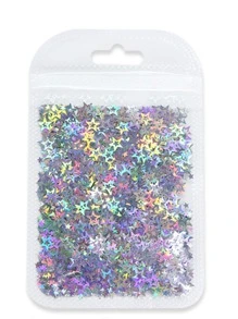 1Pack Star Design Nail Art Sequin Diy Nail Charms Nail Gems Nail Supplies Nails - Silver - View 2