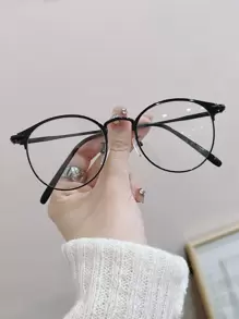1副女士圓框時尚眼鏡適用於日常