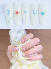 1sheet Geometric Pattern Nail Art Sticker - Multicolor - View 2