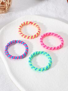 bilicaca 100pcs Multi-Color Children Hair Scrunchies Elastic Hair Ties