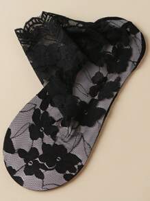 Mujer 1 par con patrón floral de moda para diariamente - Negro - Ver 4