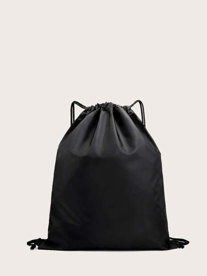 Large Capacity, Waterproof, Portable, Foldable Black Drawstring Backpack Sporty Waterproof For Outdoor Travel, Bag For School For College For Teen Girls Women College Students, Boys And Men Big Backpack, Backpack School, Back To School Bags, Lightweight, Classic Casual, Perfect For Back To School, First Day Of School, Middle School, High School, Stadium, Sports