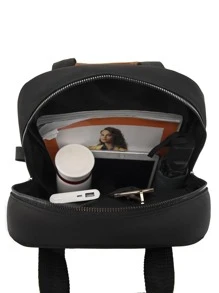 Trang trí khăn Ba lô cổ điển Preppy Zipper Dây đeo có thể điều chỉnh cho trường học Túi đi học dành cho sinh viên tốt nghiệp, cô gái tuổi teen, sinh viên năm nhất, sinh viên năm hai, sinh viên năm cuối đại học, đại học và trung học phổ thông, hoàn hảo cho hoạt động ngoài trời, du lịch và quay lại trường học - màu đen - Xem 7