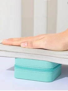 蓝色旅行珠宝收纳盒袋化妆包化妆袋化妆品收纳盒化妆品收纳 - 藍色 - 查看 5