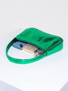 心壓花法棍包金屬質感PU皮革前衛 - 墨綠色 - 查看 6