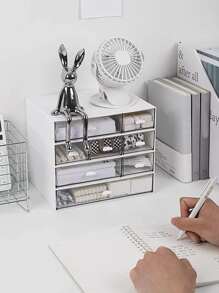 1入組書桌文具收納盒 - 白色 - 查看 6