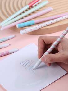 10支裝混合圖案閃光圓珠筆學生創意便攜式書寫筆辦公室 - 彩色 - 查看 3